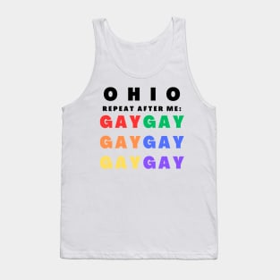 Ohio Pride Month LGBTQ+ Rainbow Gay Rights Ally Tank Top